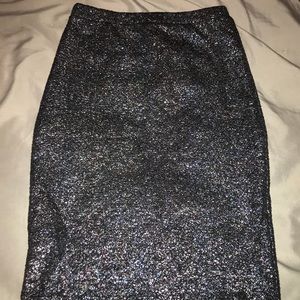 Black sparkly skirt